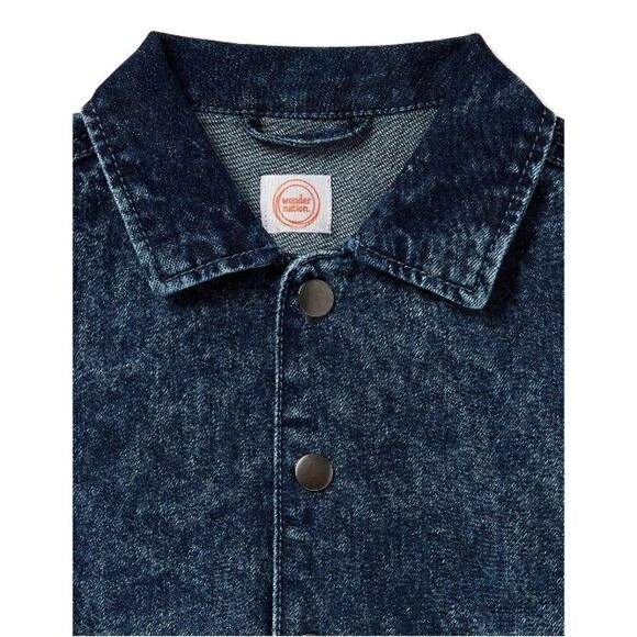 Baby Girl Denim Jean Snap Down Jacket Coat Size 12M - Picture 5 of 6